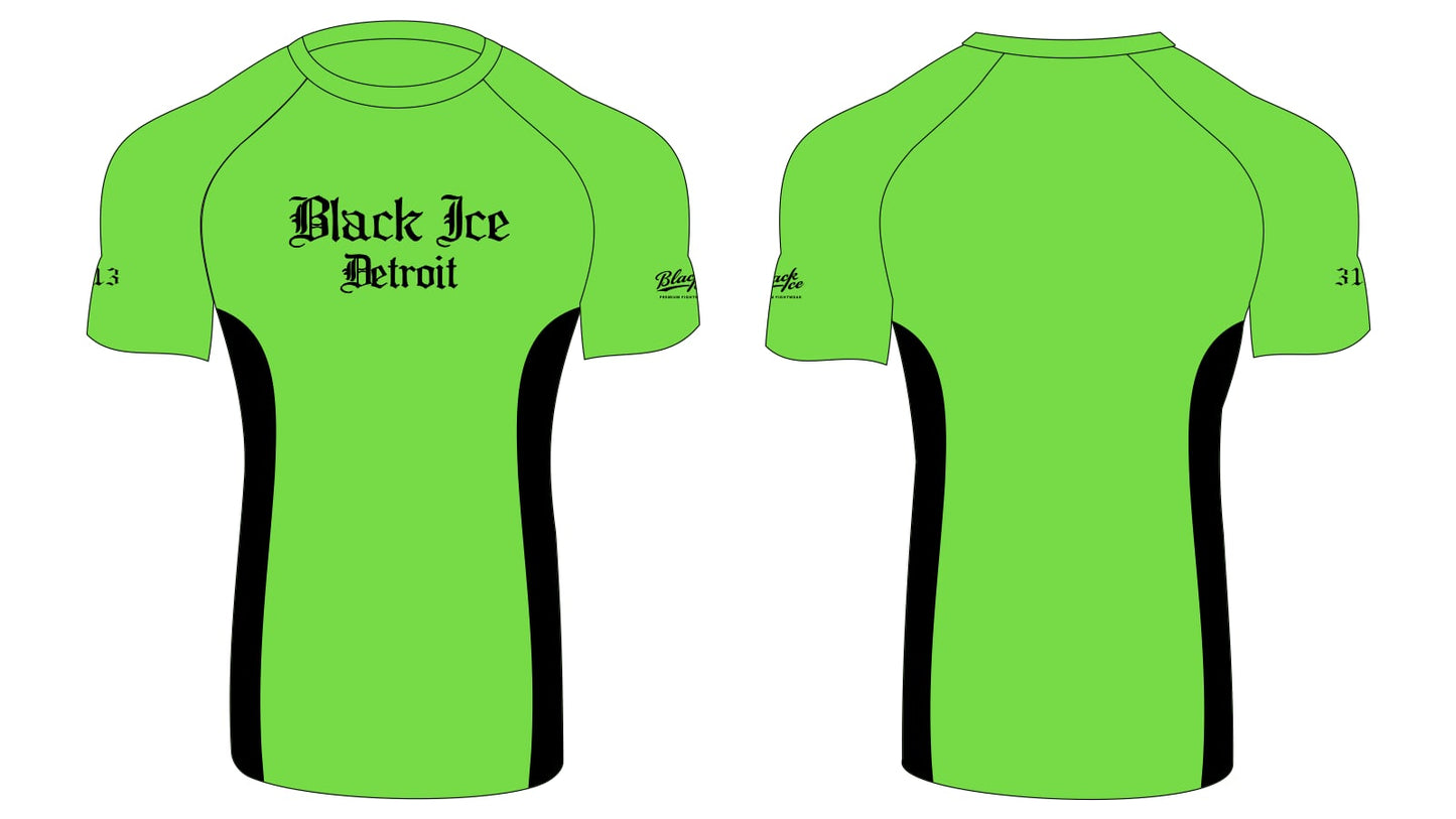 Black Ice Detroit Premium Ranked Rashguard