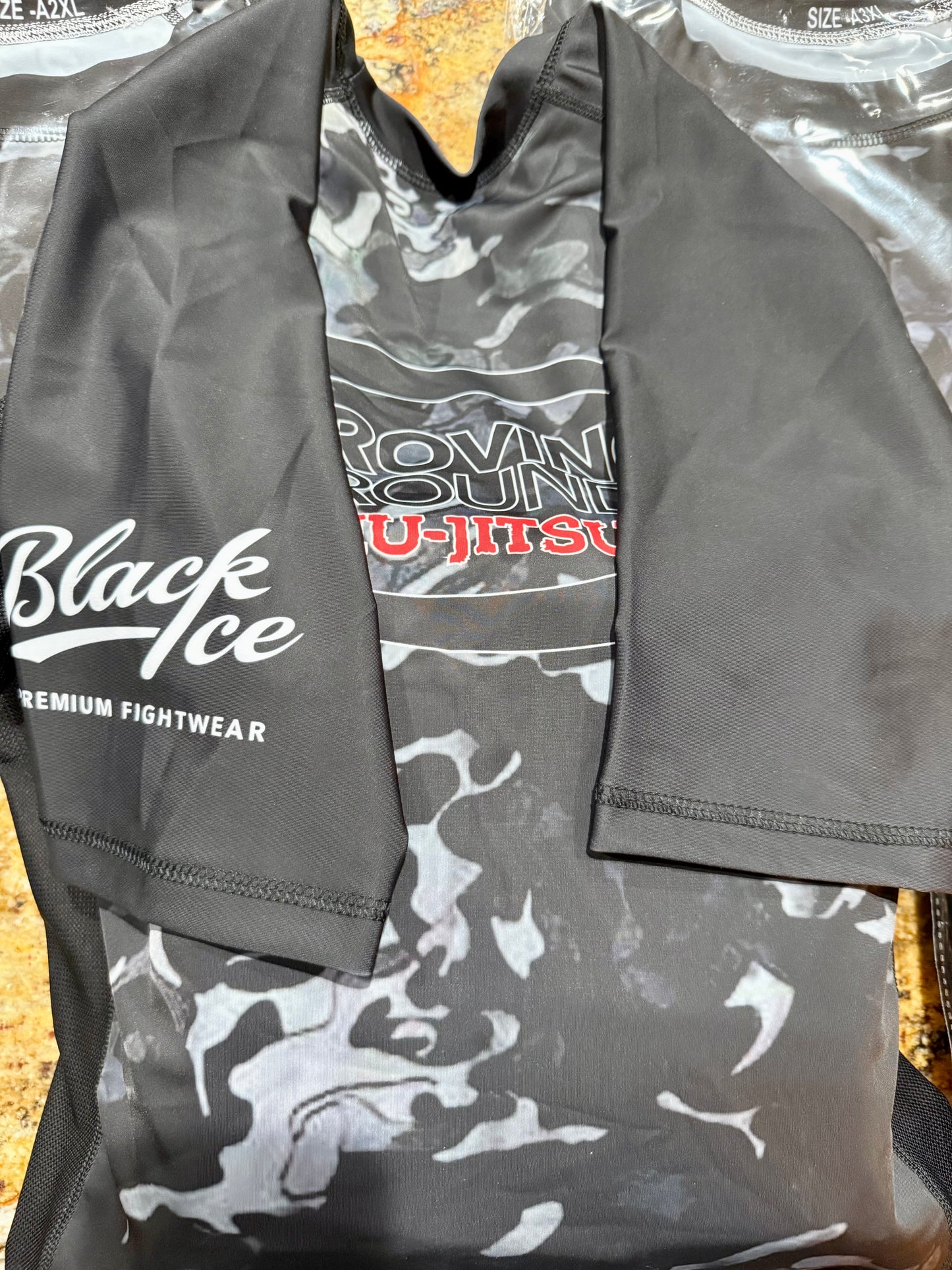 Black Ice Premium Rash Guard - Black and Grey