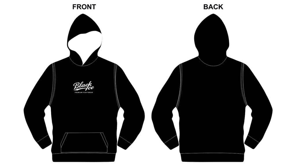 Black Ice Premium Embroidered Hoodie - Black